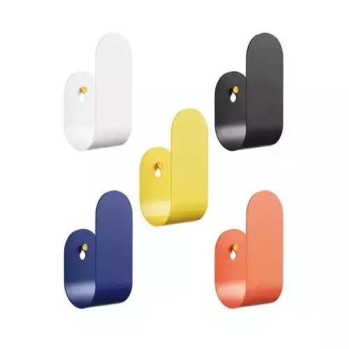 5 Pack Hooks Hangers 3D model