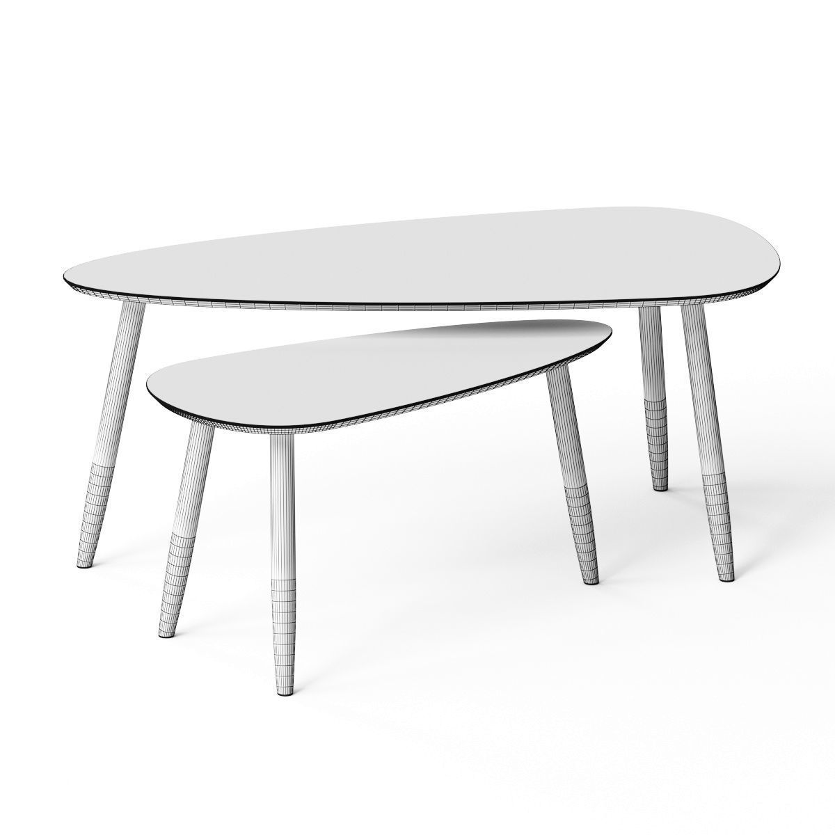 Wayfair Coffee Table Set by Zipcode Design 3D model_3