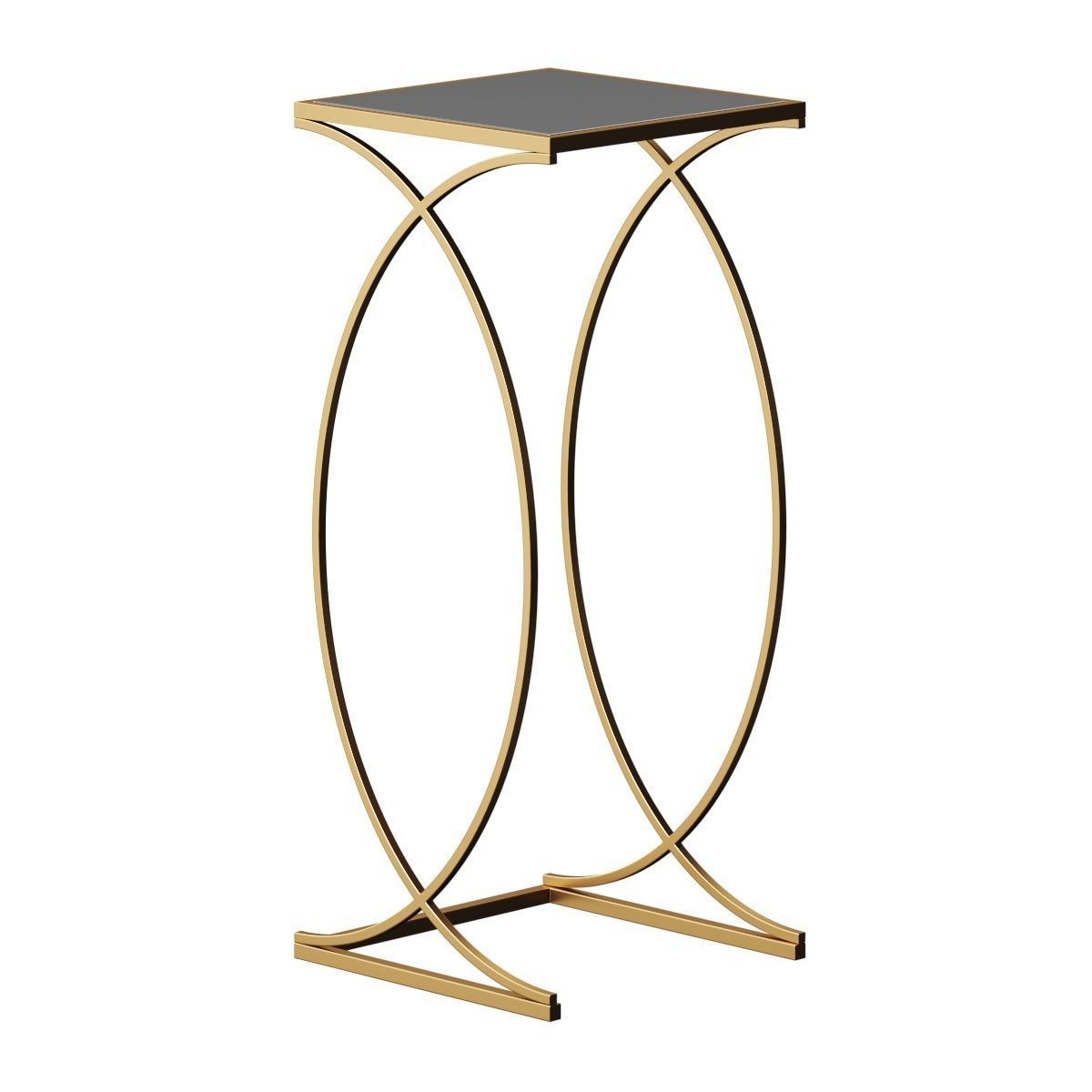 Wayfair Loquette Glass Sled Nesting Tables by Etta Avenue 3D model_2