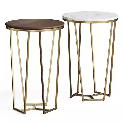 Wayfair Gerardo Round Wood and Metal End Table by Etta Avenue