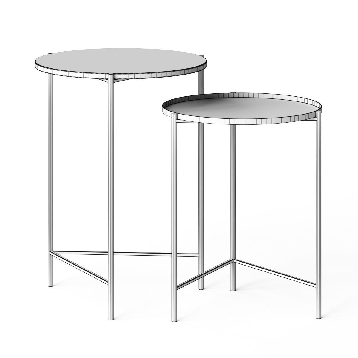 Wayfair Gwynn Tray Top 3 Legs Nesting Tables by Wade Logan 3D model_4