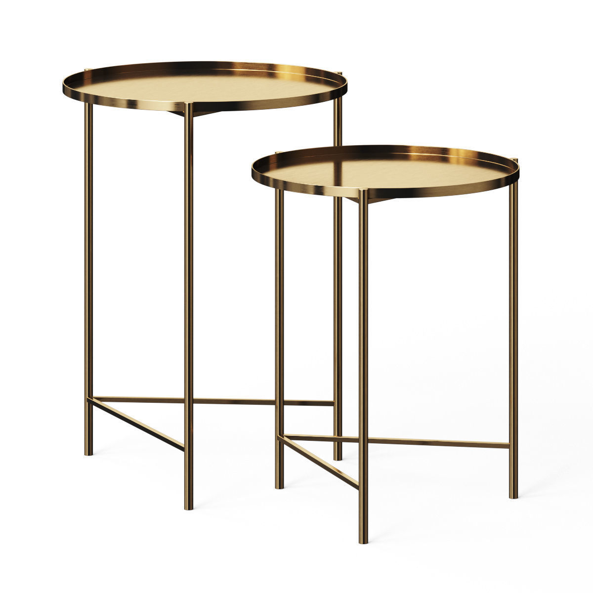 Wayfair Gwynn Tray Top 3 Legs Nesting Tables by Wade Logan 3D model_1
