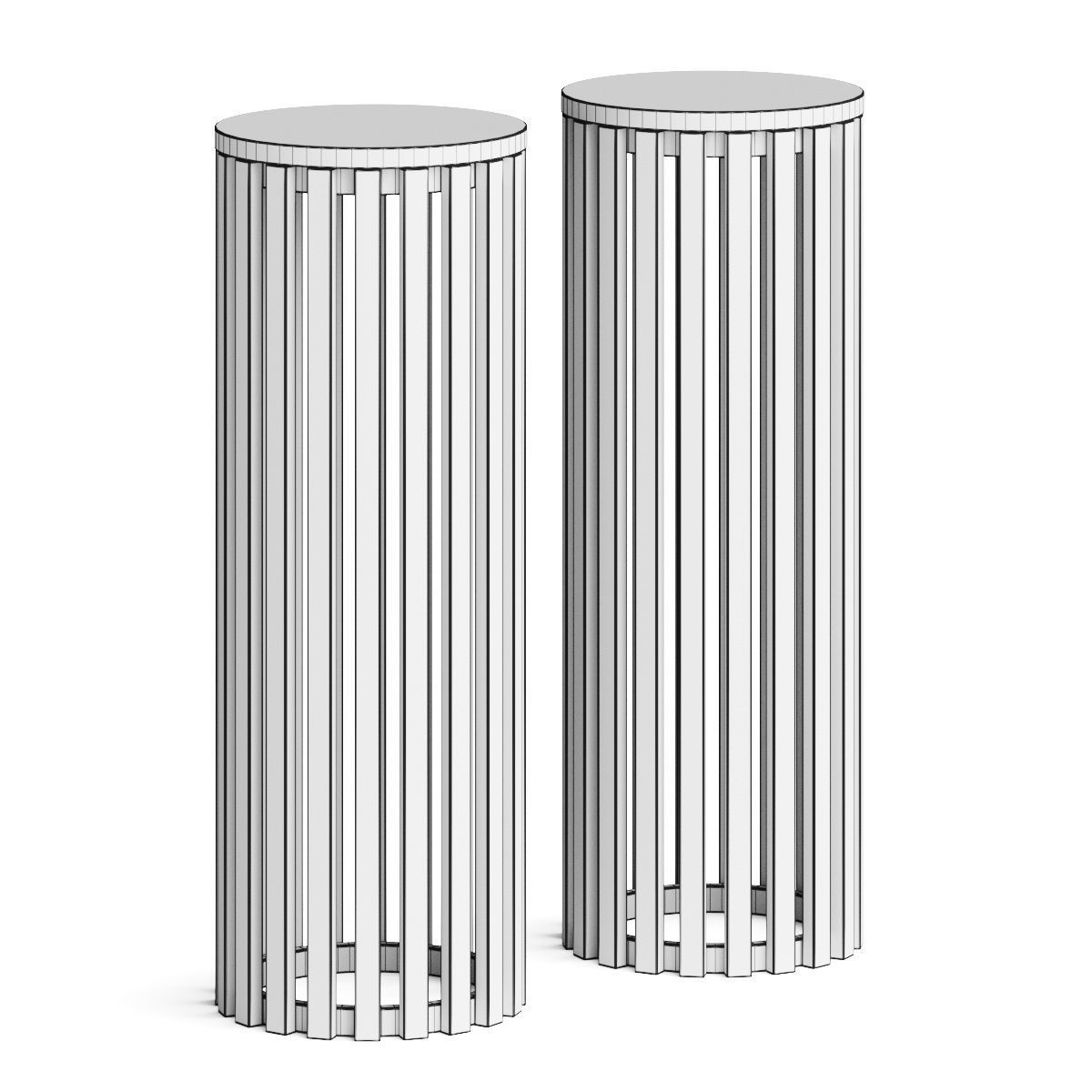 AllModern Heleen Marble Drink Table 3D model_2