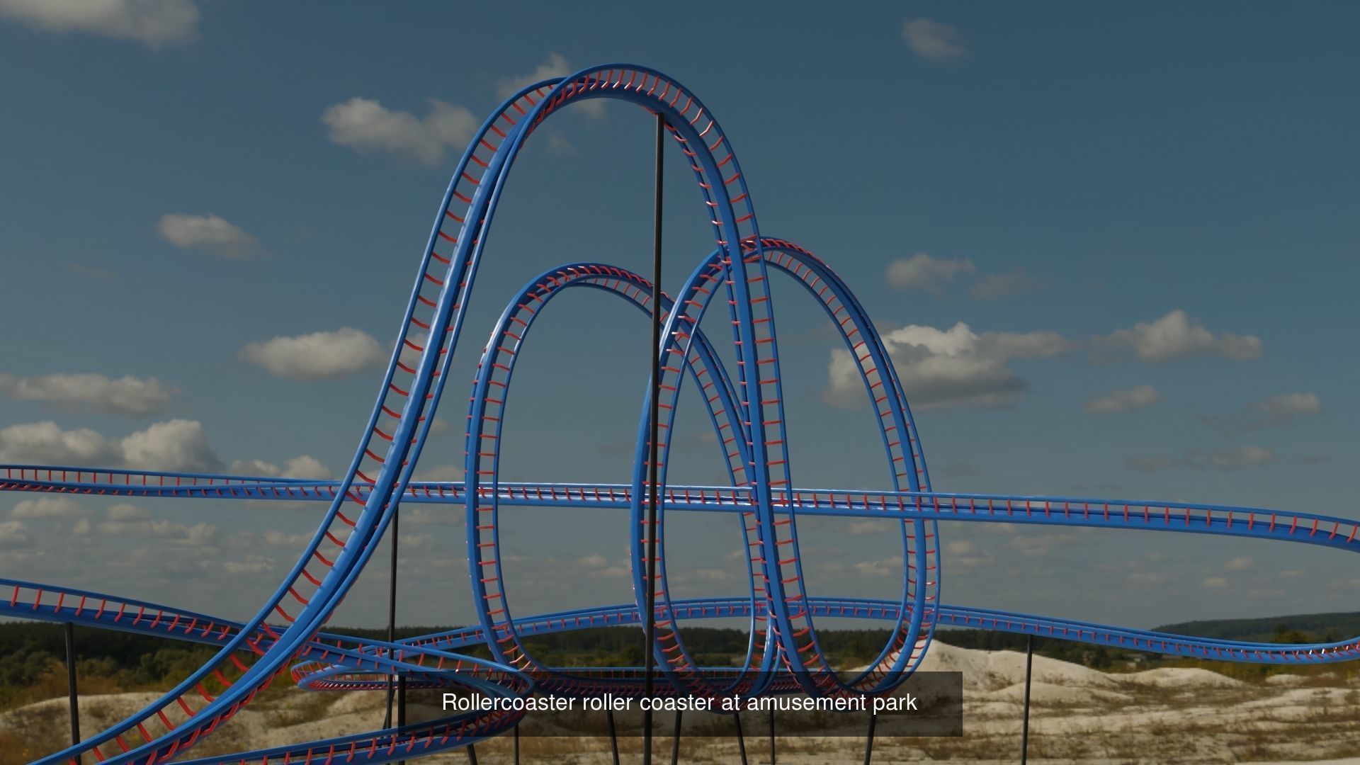 8 Roller Coaster  3D Model Collection_5