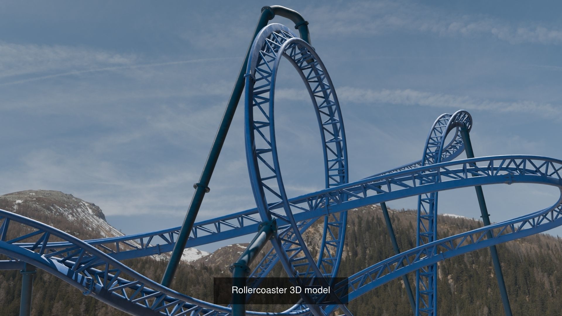 8 Roller Coaster  3D Model Collection_1