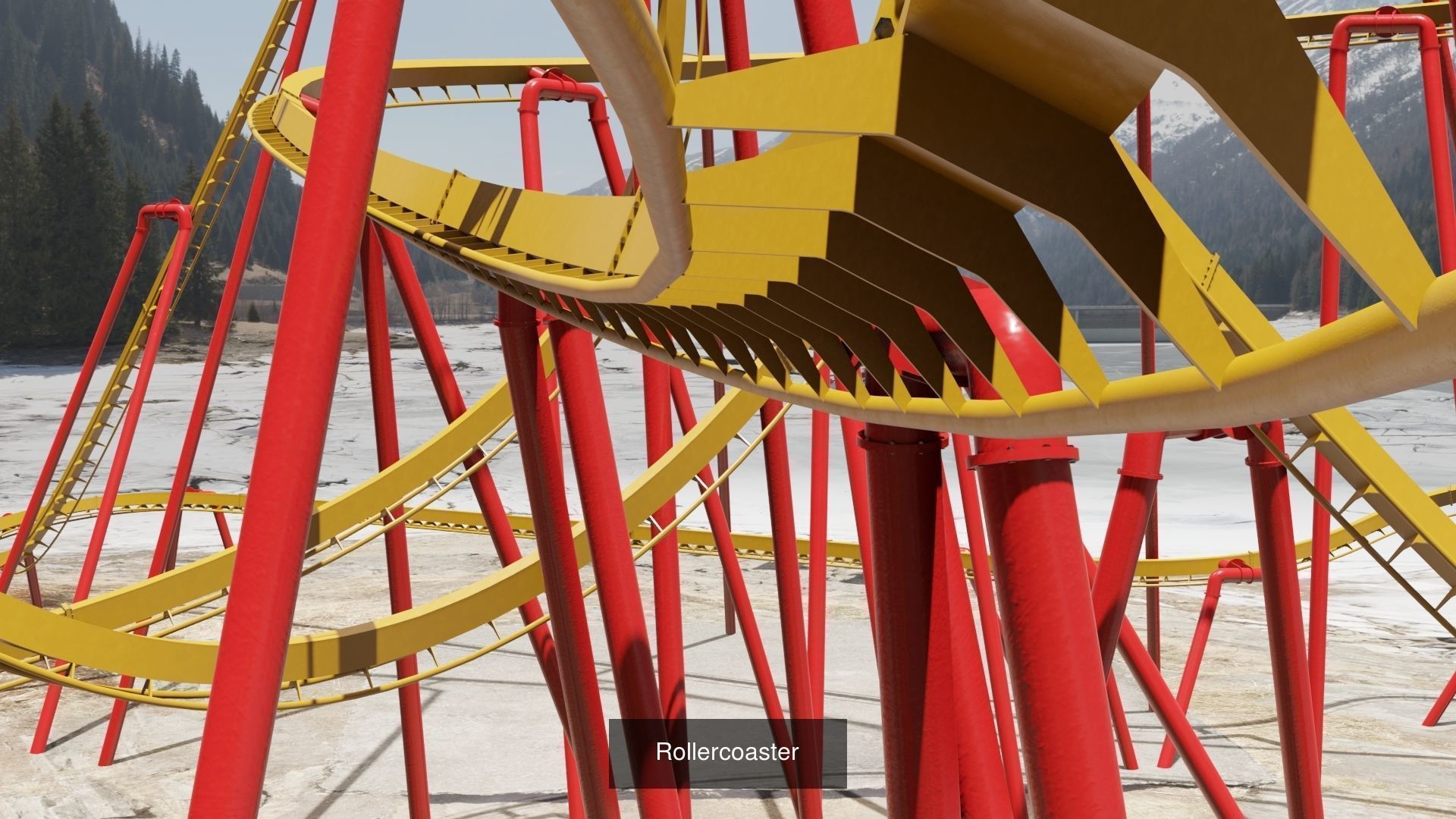 8 Roller Coaster  3D Model Collection_4