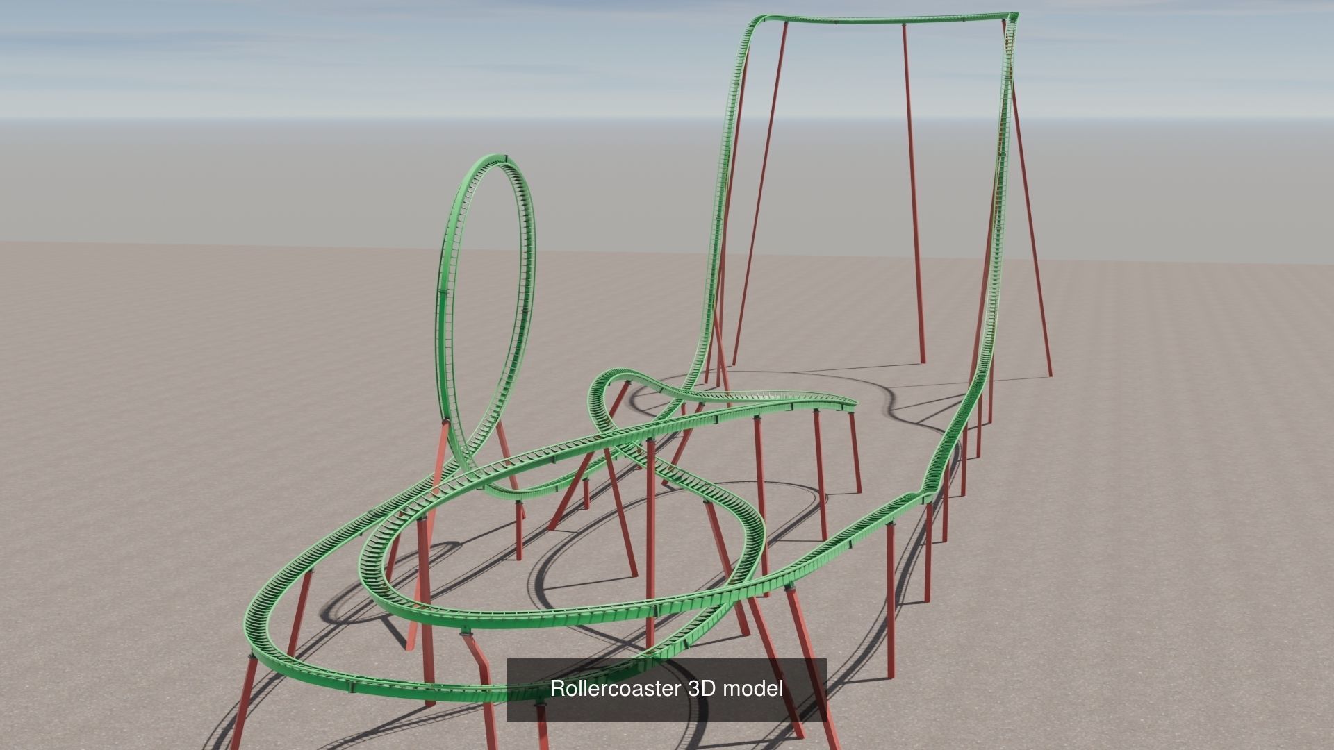 8 Roller Coaster  3D Model Collection_7