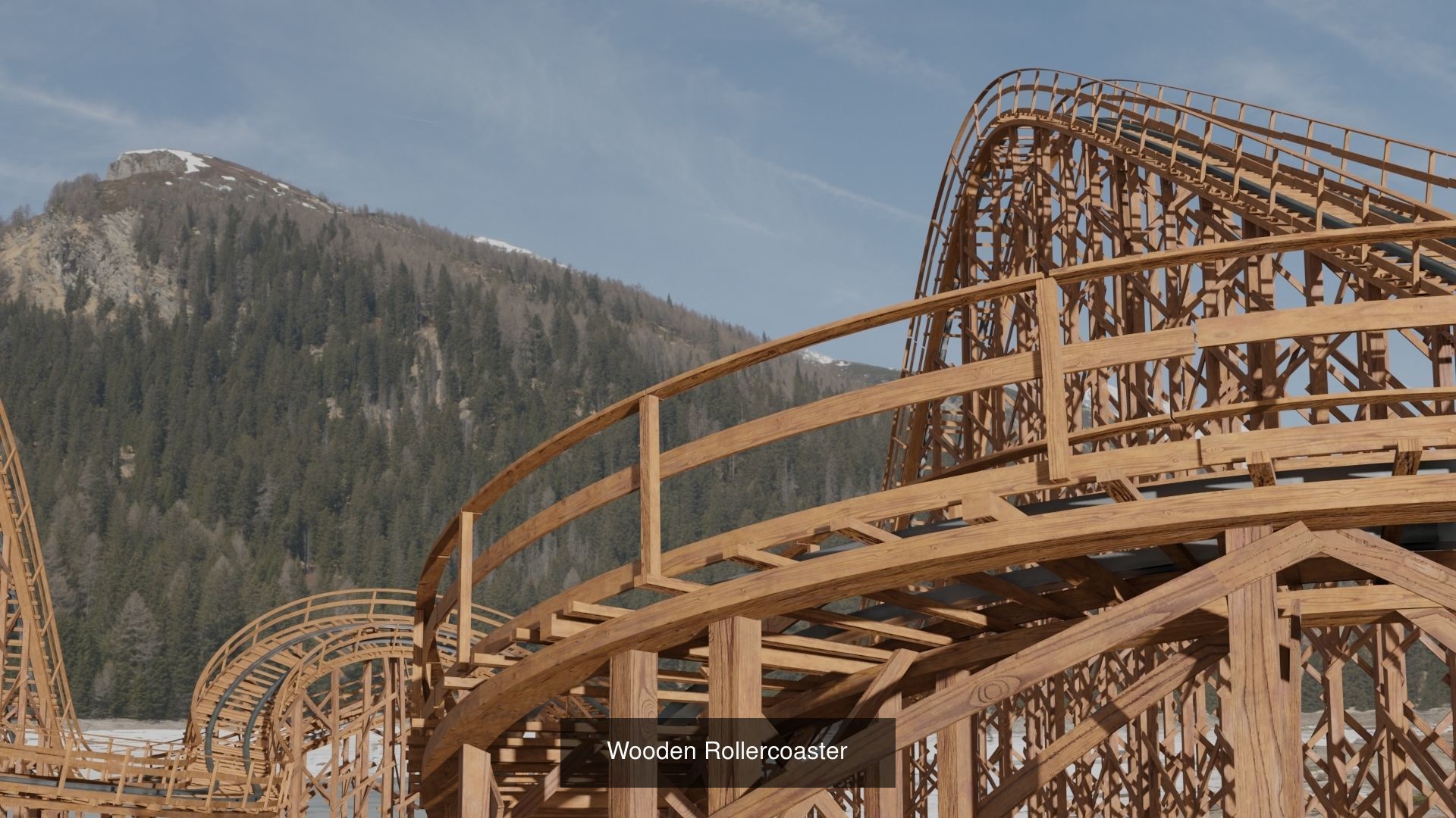 8 Roller Coaster  3D Model Collection_6