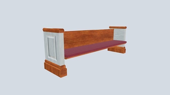 bench 6 Low-poly 3D model