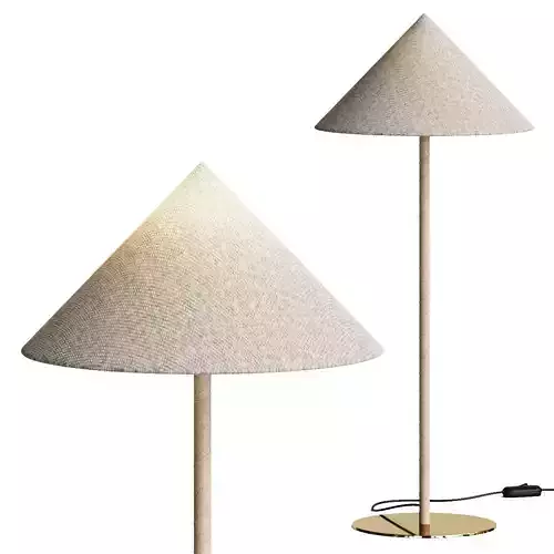 Luar Wrapped Untanned Leather Table Lamp With Brass Base