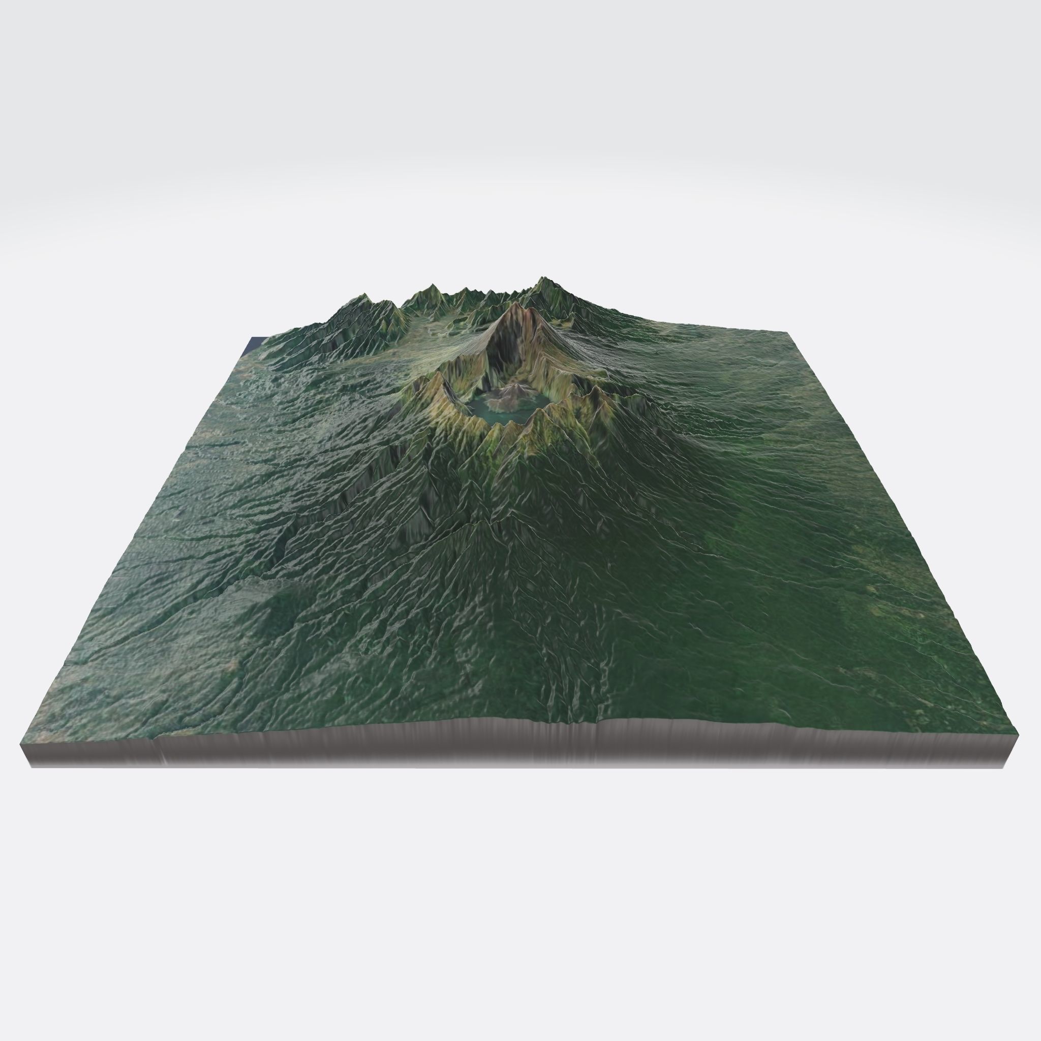 Mount Rijani - Indonesia - Lombok - 3D Map 3D print model_6