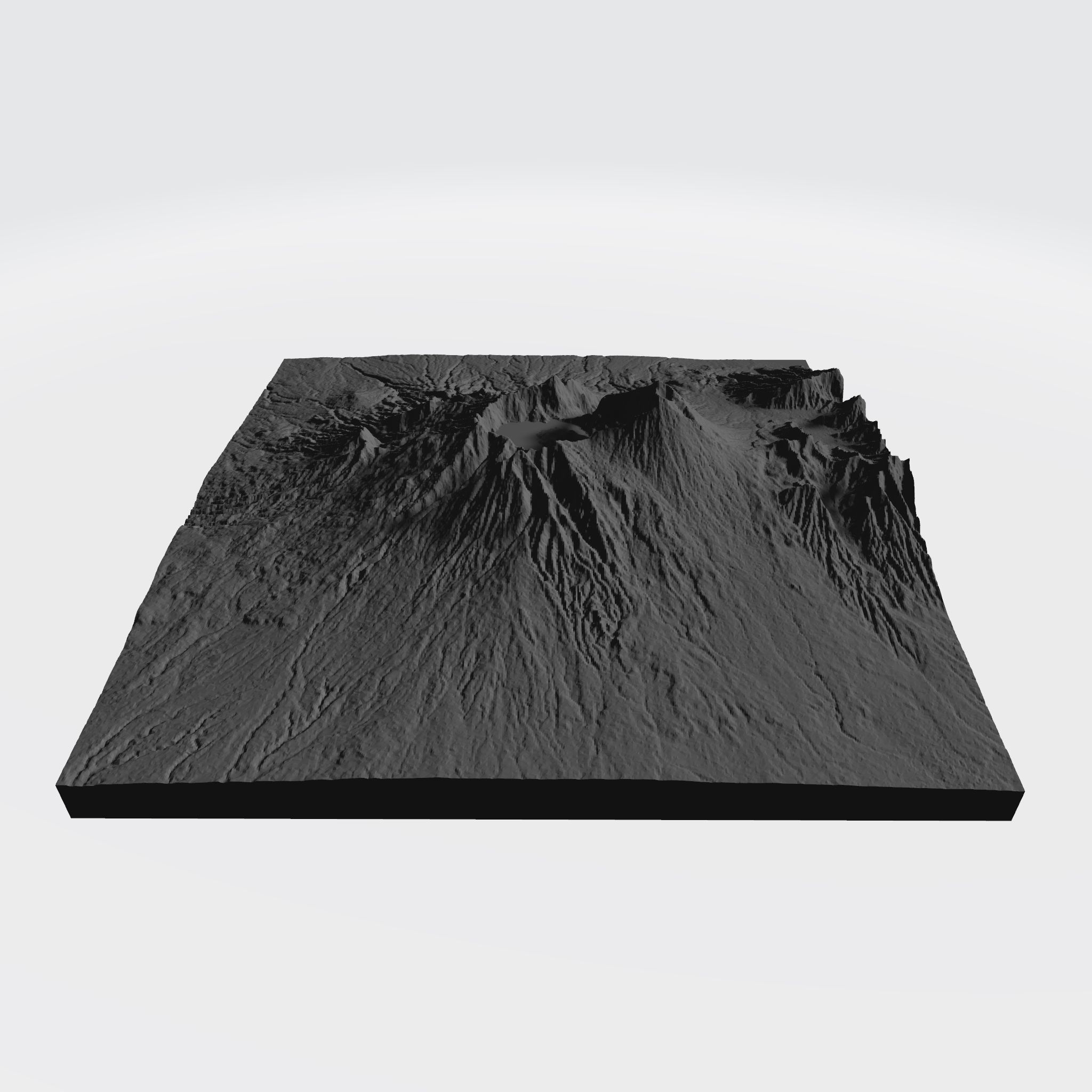 Mount Rijani - Indonesia - Lombok - 3D Map 3D print model_1