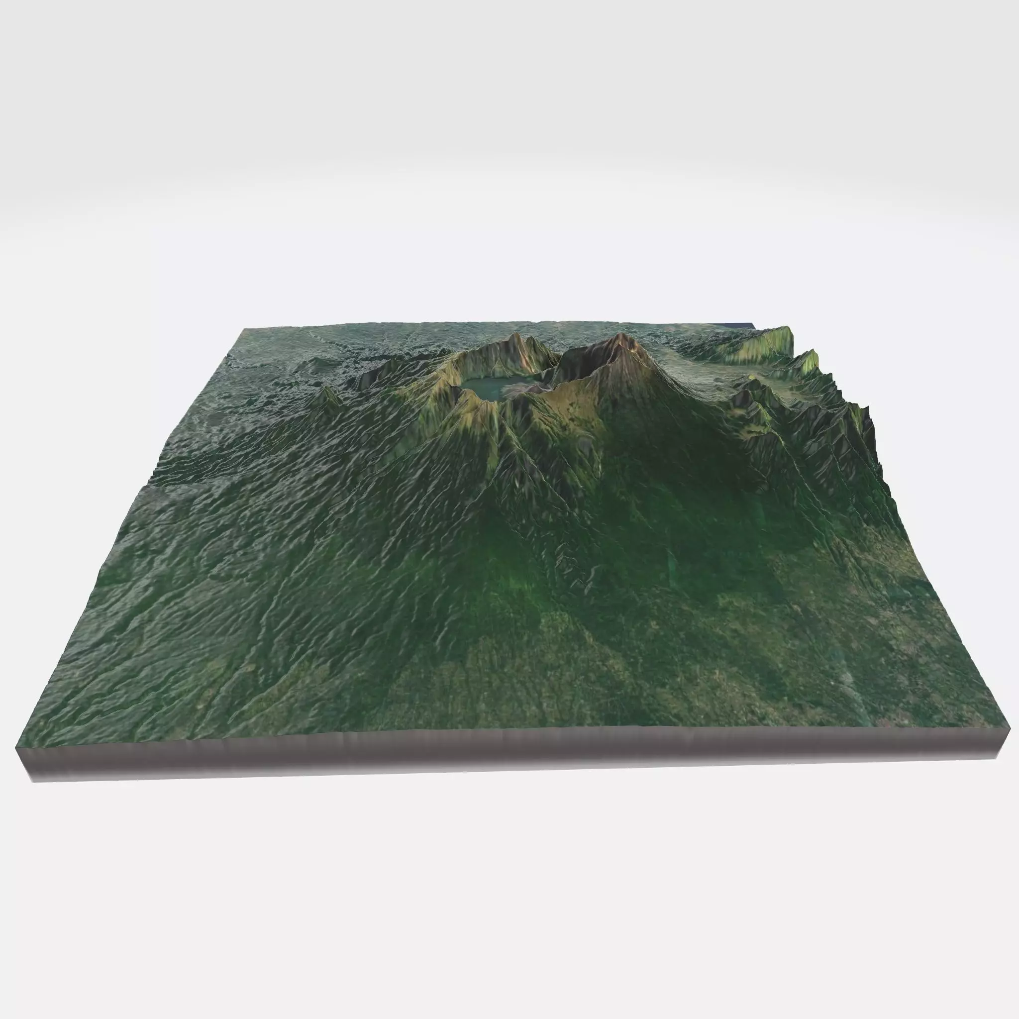 Mount Rijani - Indonesia - Lombok - 3D Map 3D print model_0