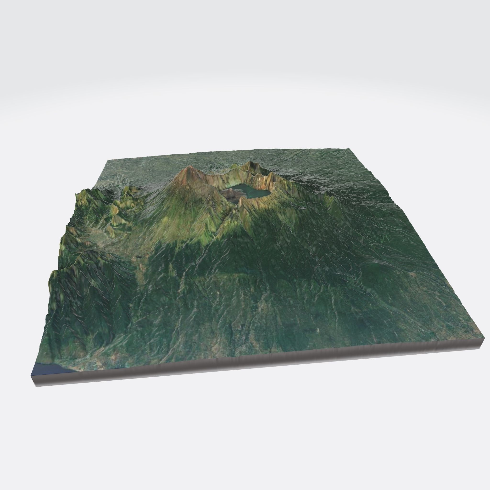 Mount Rijani - Indonesia - Lombok - 3D Map 3D print model_4