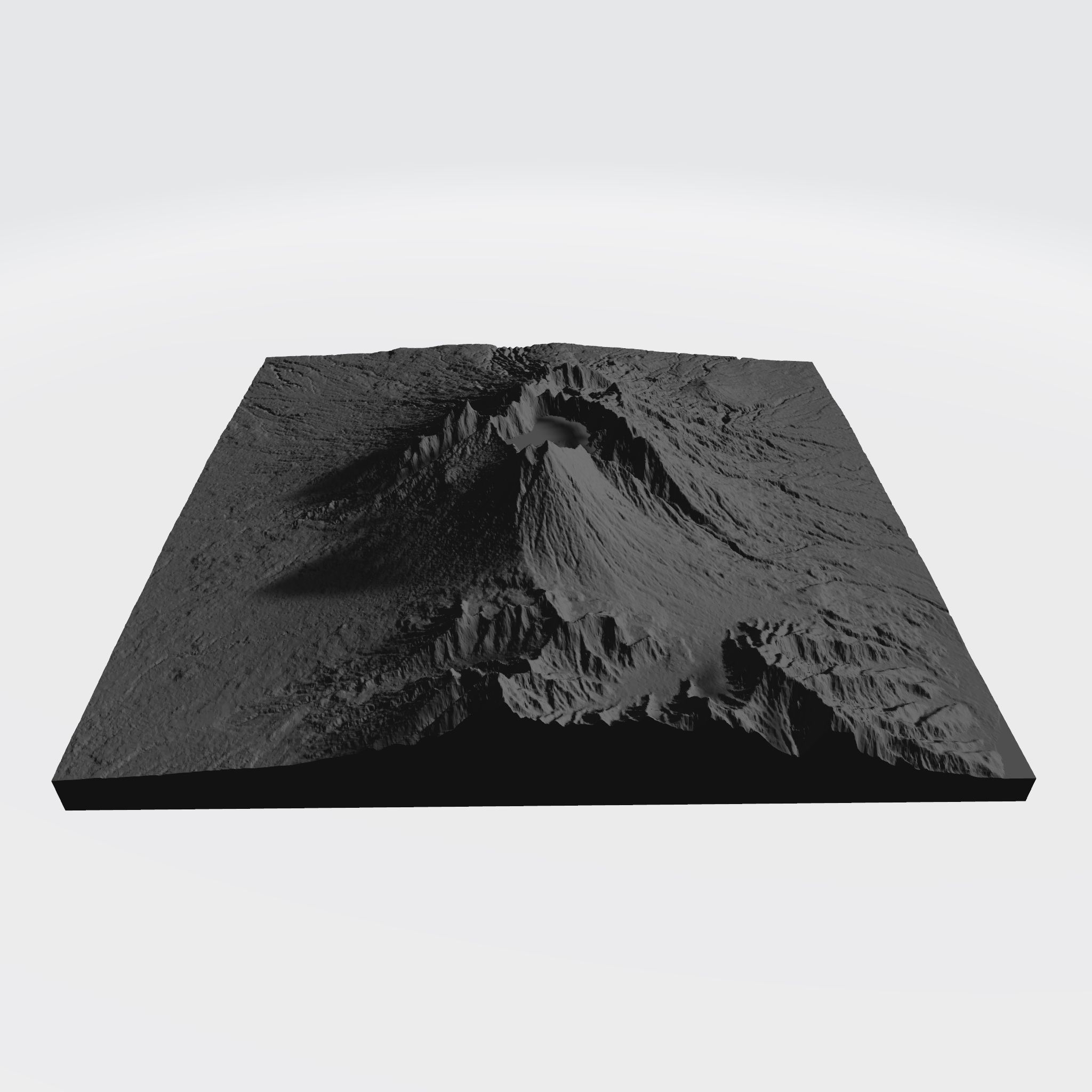 Mount Rijani - Indonesia - Lombok - 3D Map 3D print model_3