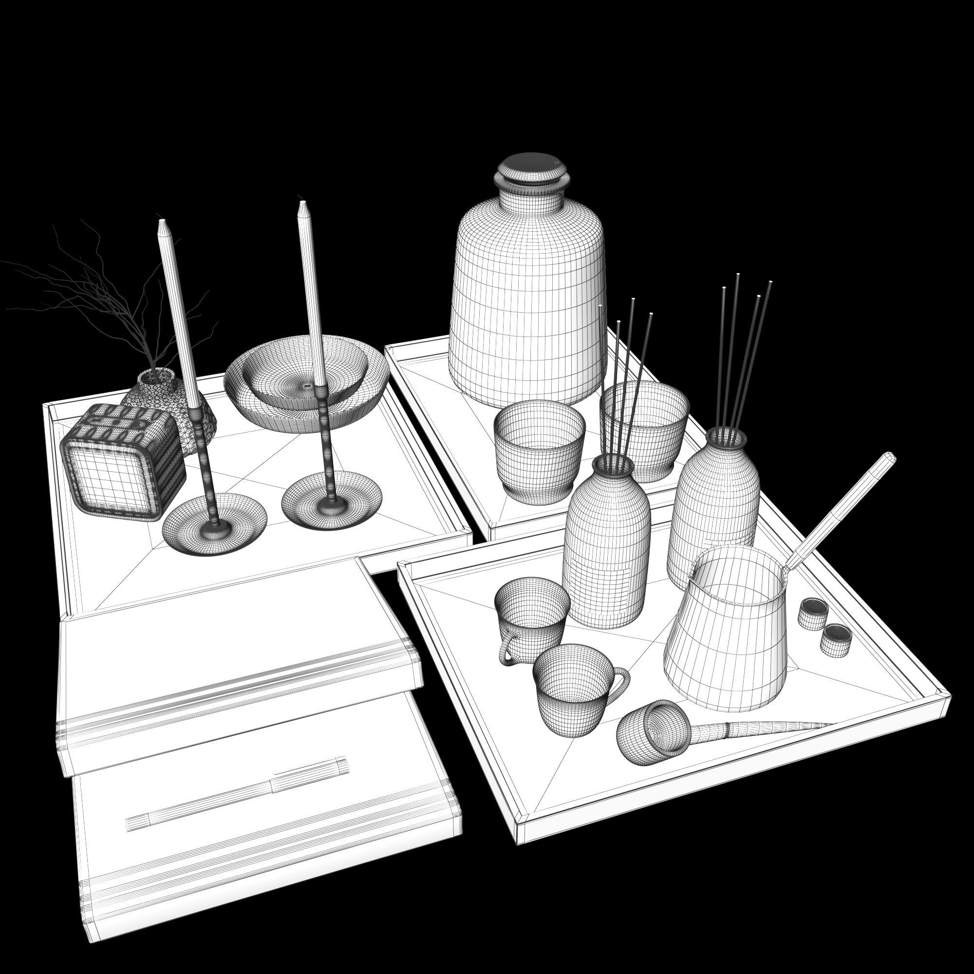 decorative set 02 3D model_1