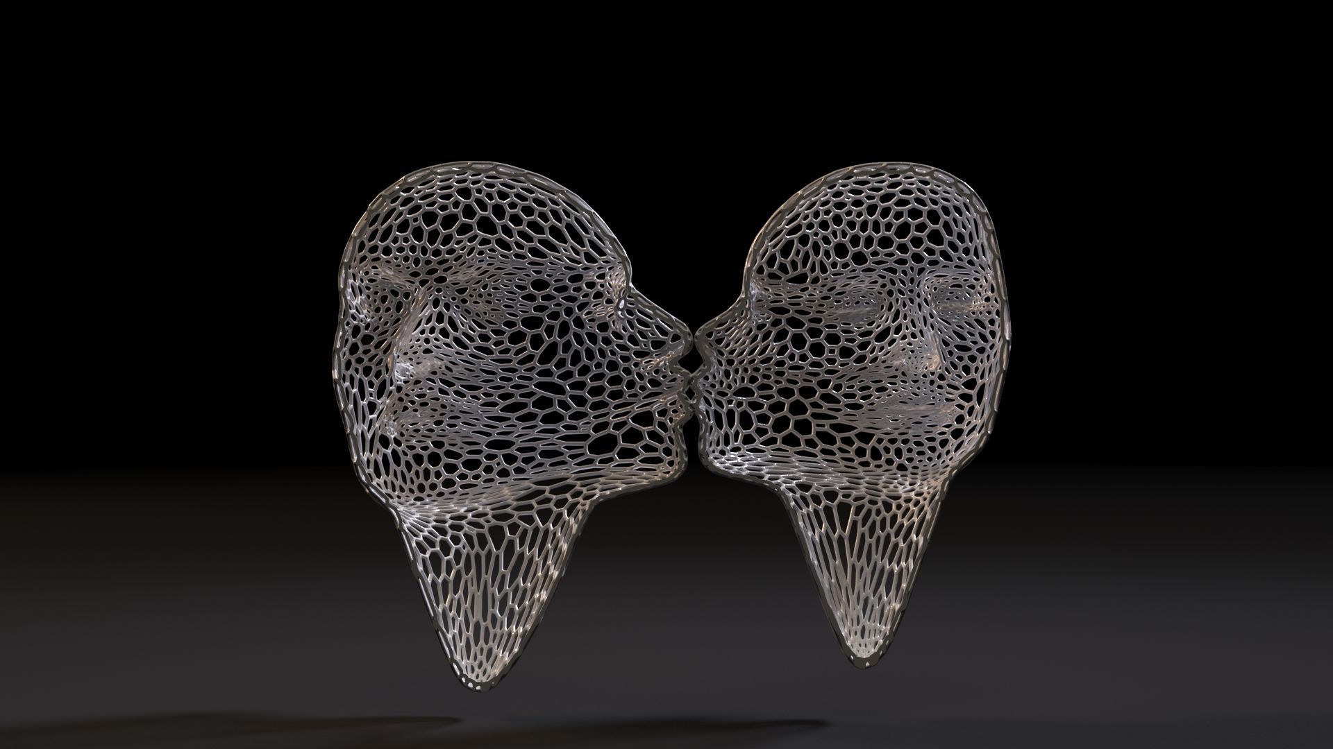 Womans face 3D print model_4