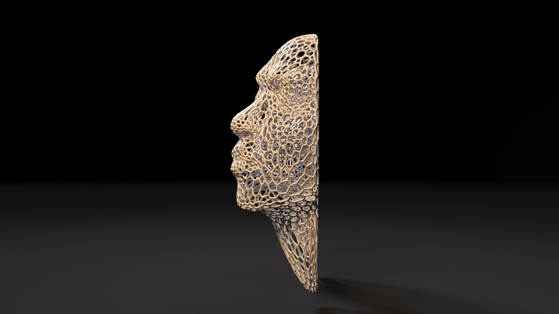 Womans face 3D print model_2