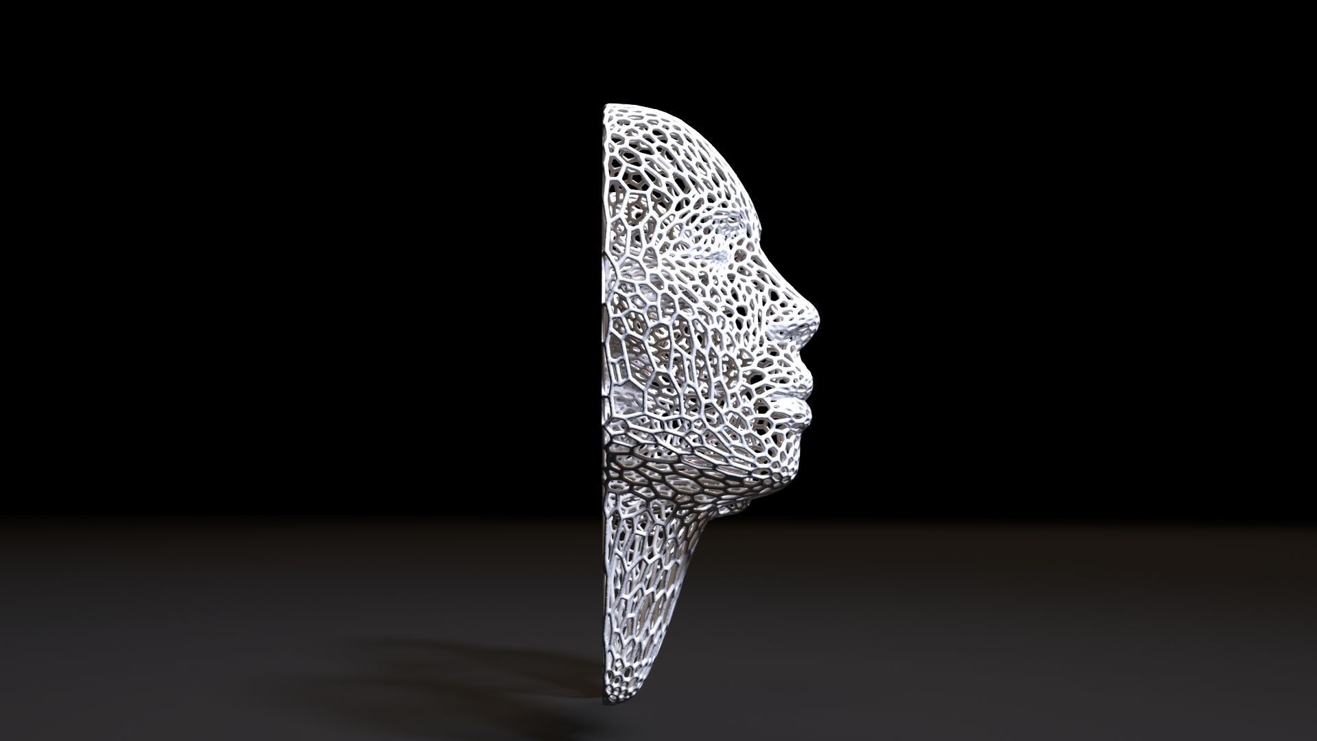 Womans face 3D print model_6