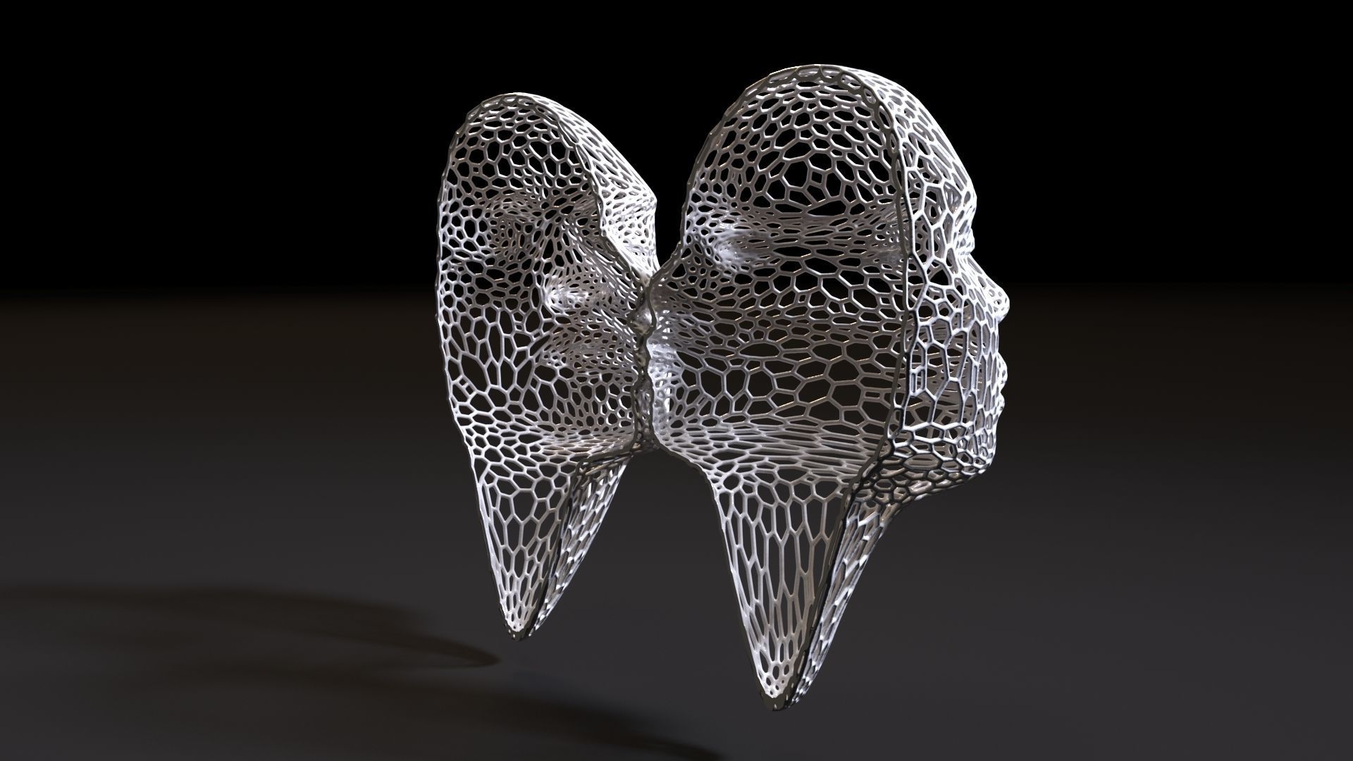 Womans face 3D print model_5