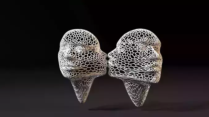 Womans face 3D print model