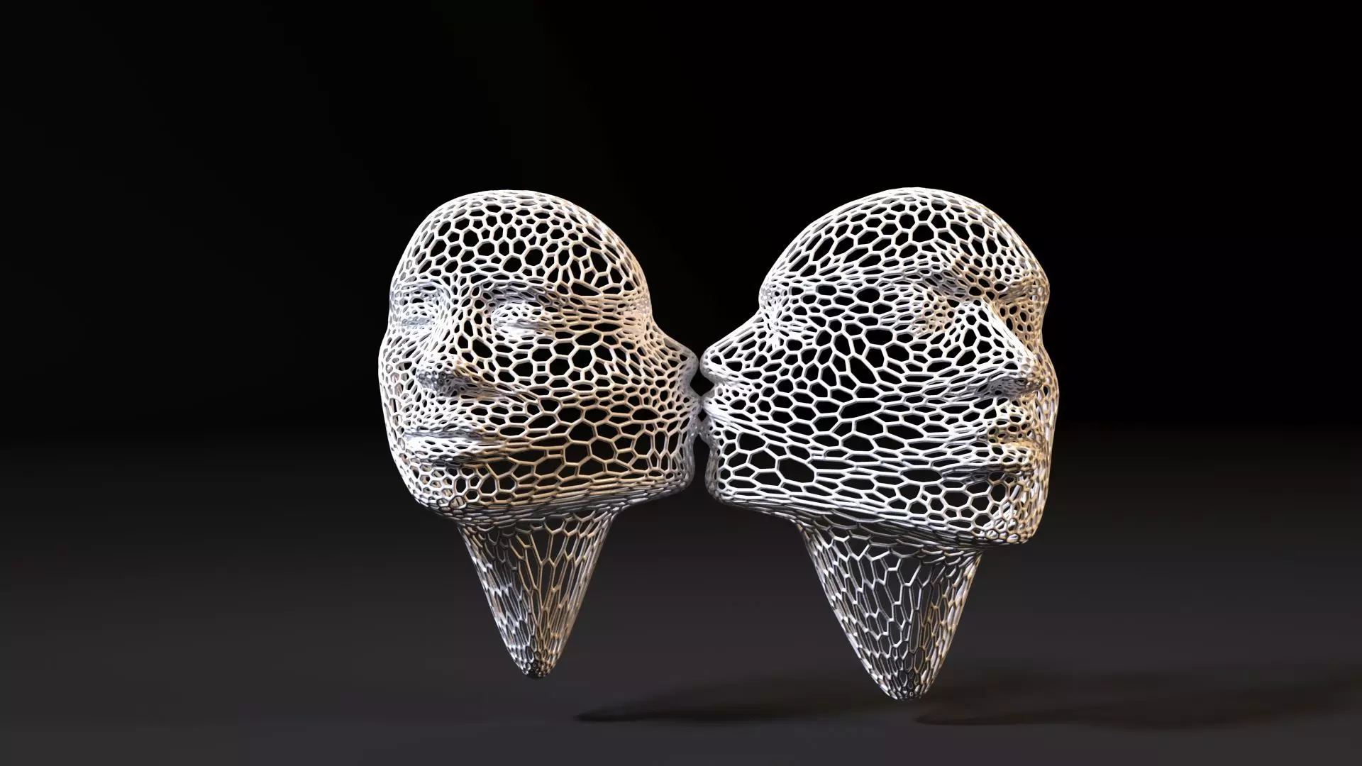 Womans face 3D print model_0