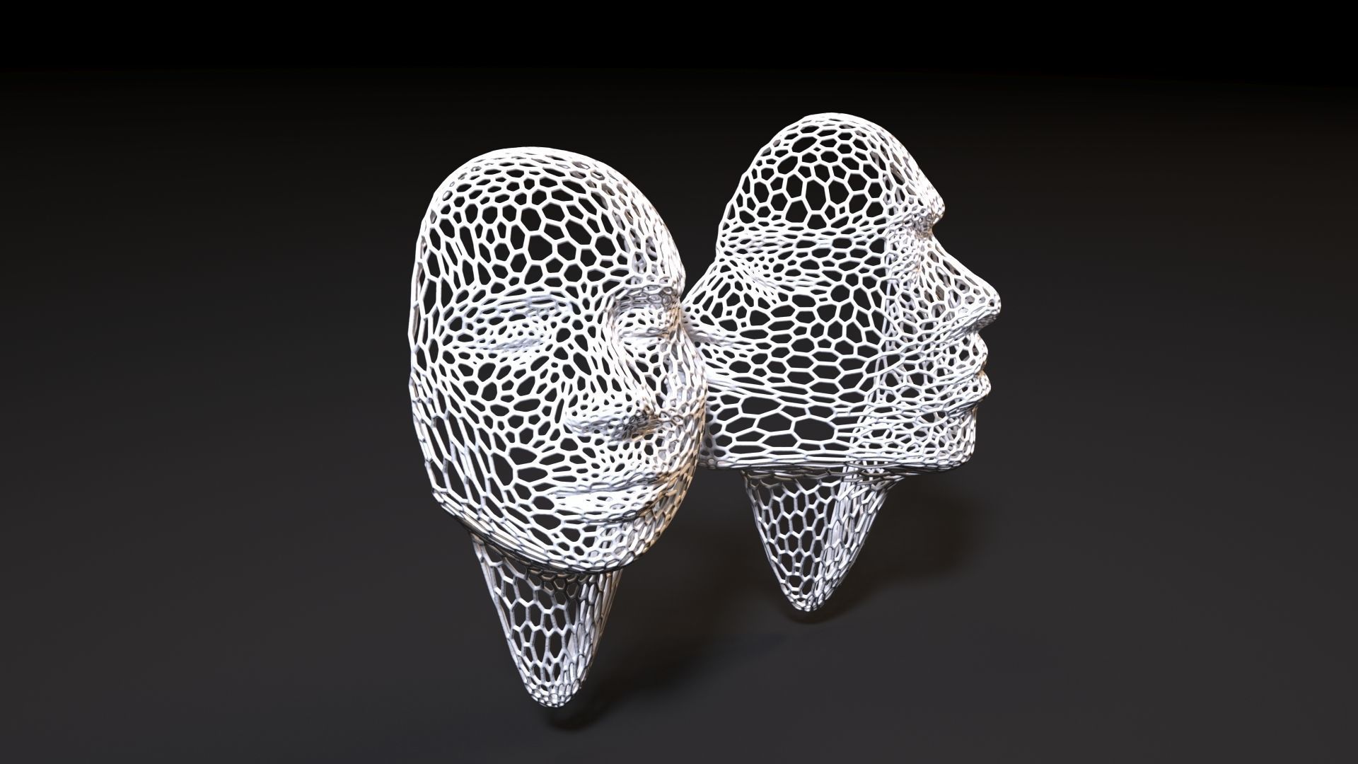 Womans face 3D print model_7