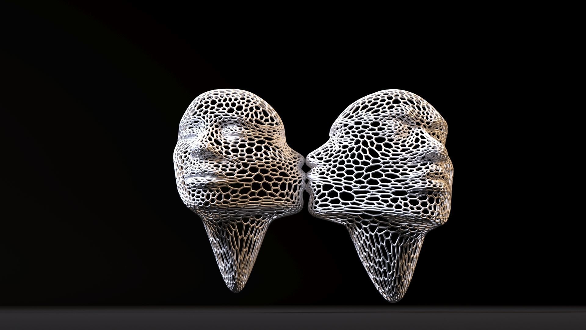 Womans face 3D print model_9