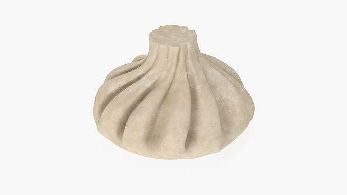 Khinkali Dumpling Raw 3D model 4