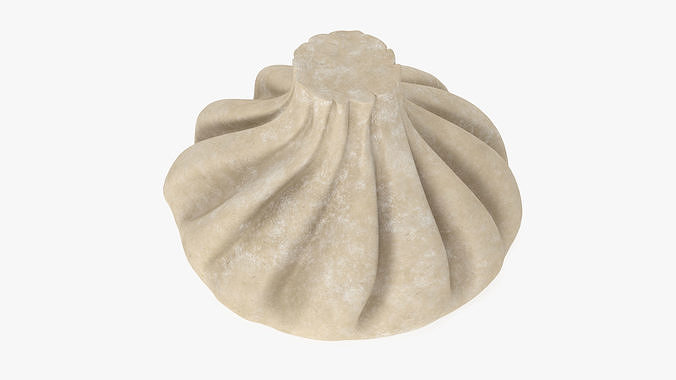 Khinkali Dumpling Raw 3D model 6