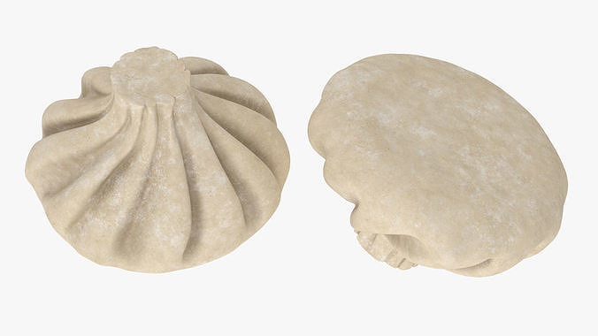 Khinkali Dumpling Raw 3D model 7