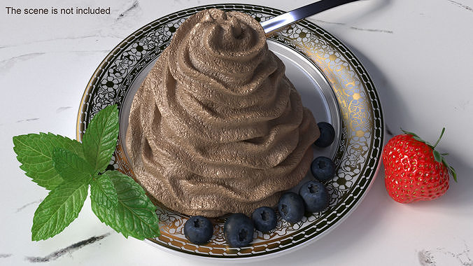 Nutella Whipped Cream 3D model 2