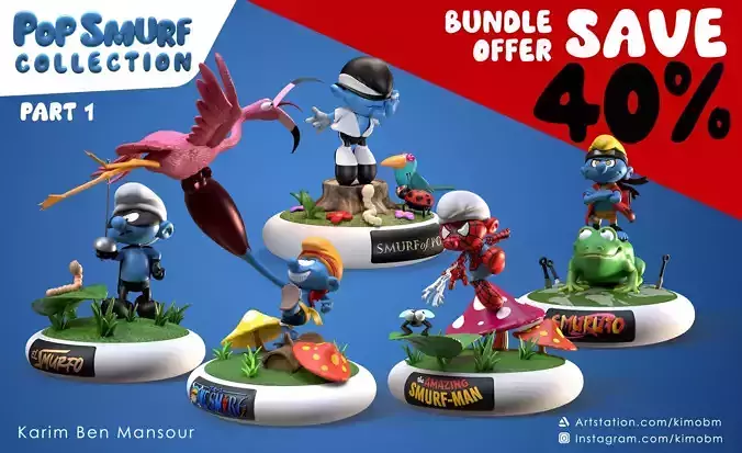 Pop Smurf Collection - Pack 1 