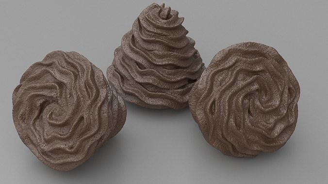 Chocolate Whipped Cream 3D model 4