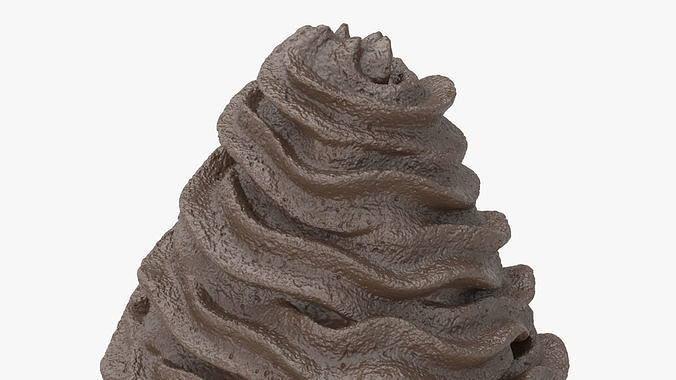 Chocolate Whipped Cream 3D model 6