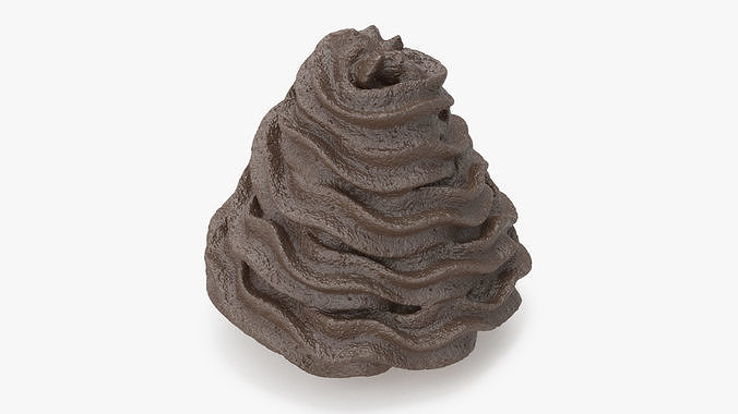 Chocolate Whipped Cream 3D model 5