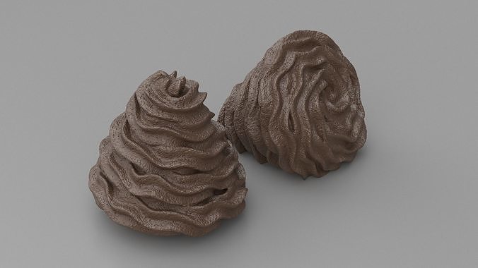 Chocolate Whipped Cream 3D model 3