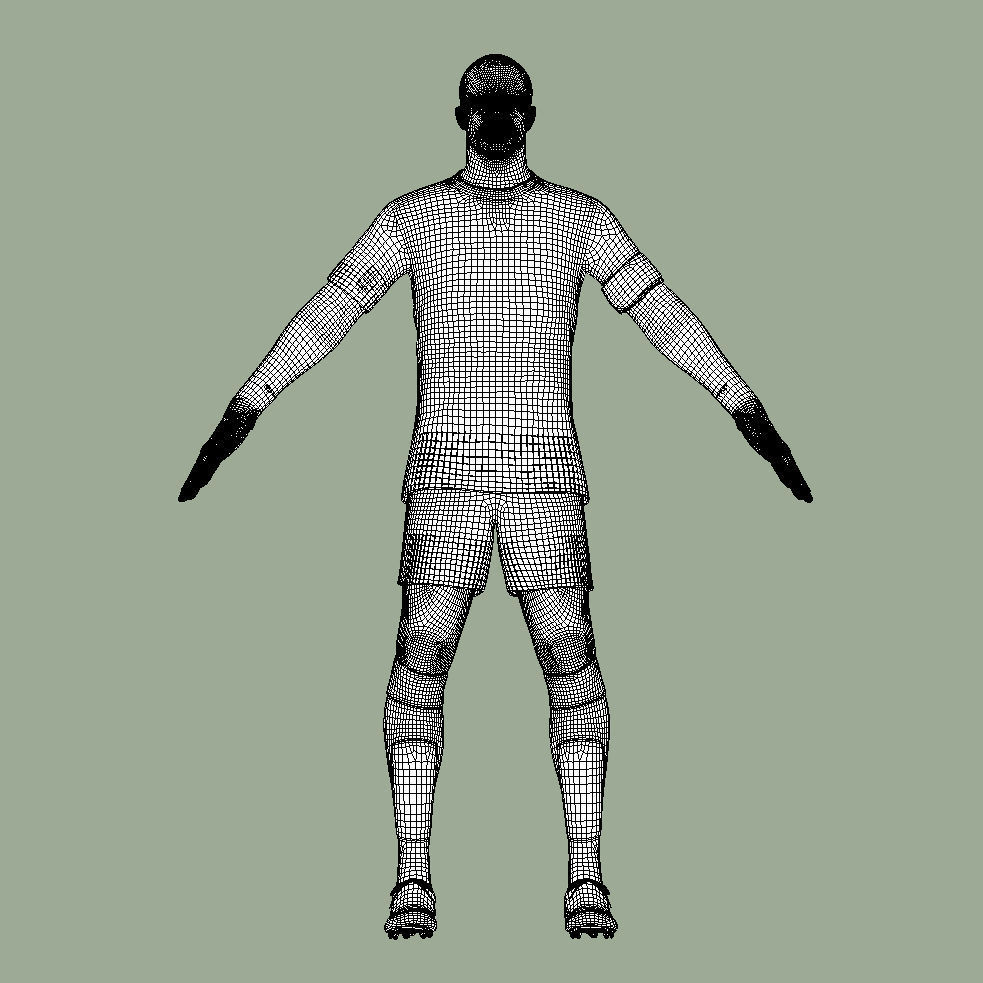 T-Pose Rigged Kyle Walker England Euro 2024 3D model_6