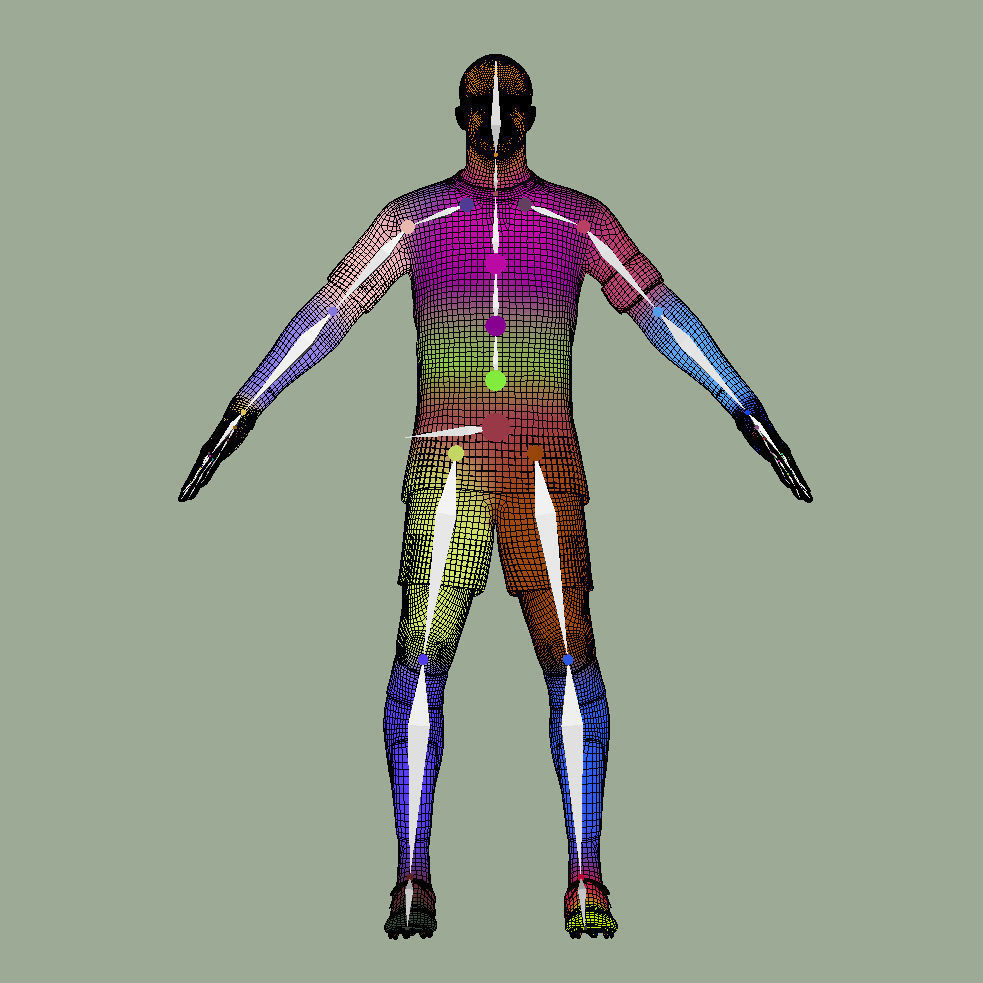 T-Pose Rigged Kyle Walker England Euro 2024 3D model_8