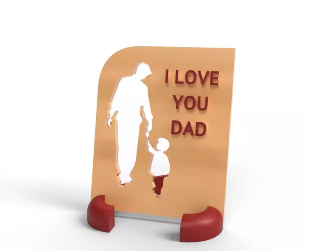 I LOVE YOU DAD 3D print model