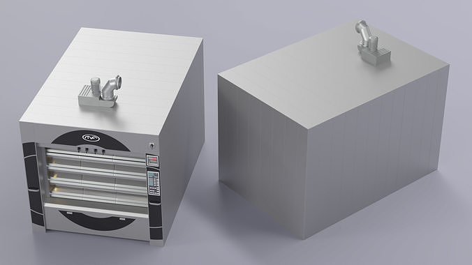Steam Deck Oven Mondial Forni with Buns 3D model 3