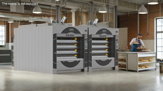 Steam Deck Oven Mondial Forni with Buns 3D model