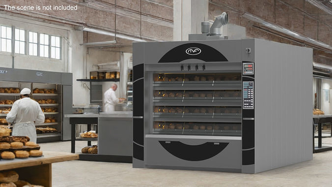 Steam Deck Oven Mondial Forni with Buns 3D model 2