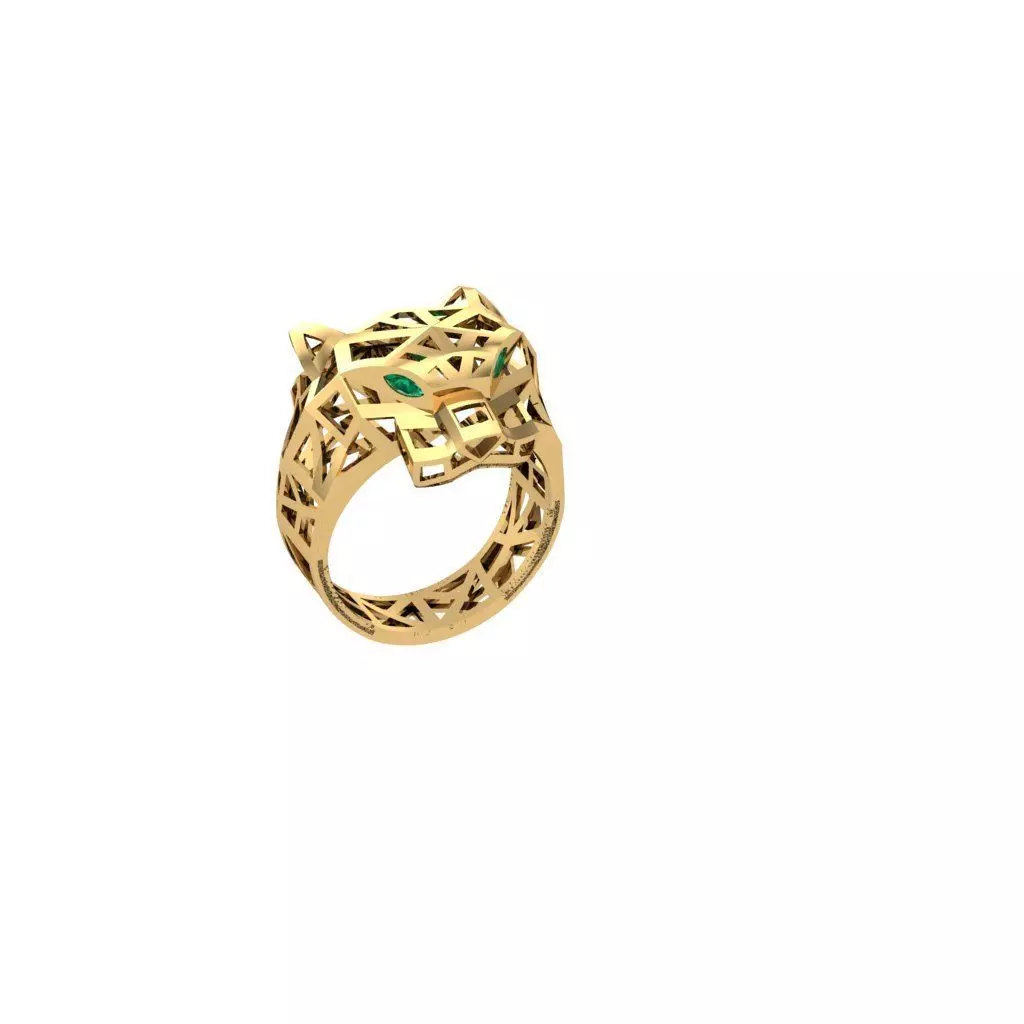panther head ring panter Free 3D print model