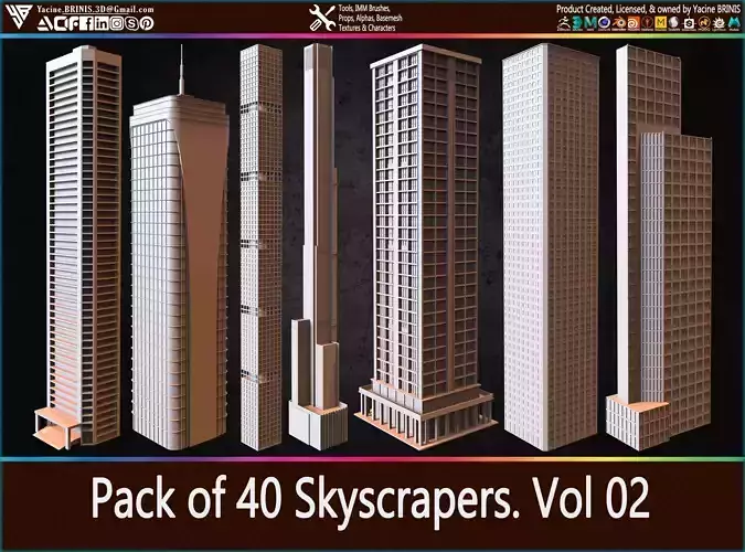 Pack of 40 Skyscrapers Vol 02