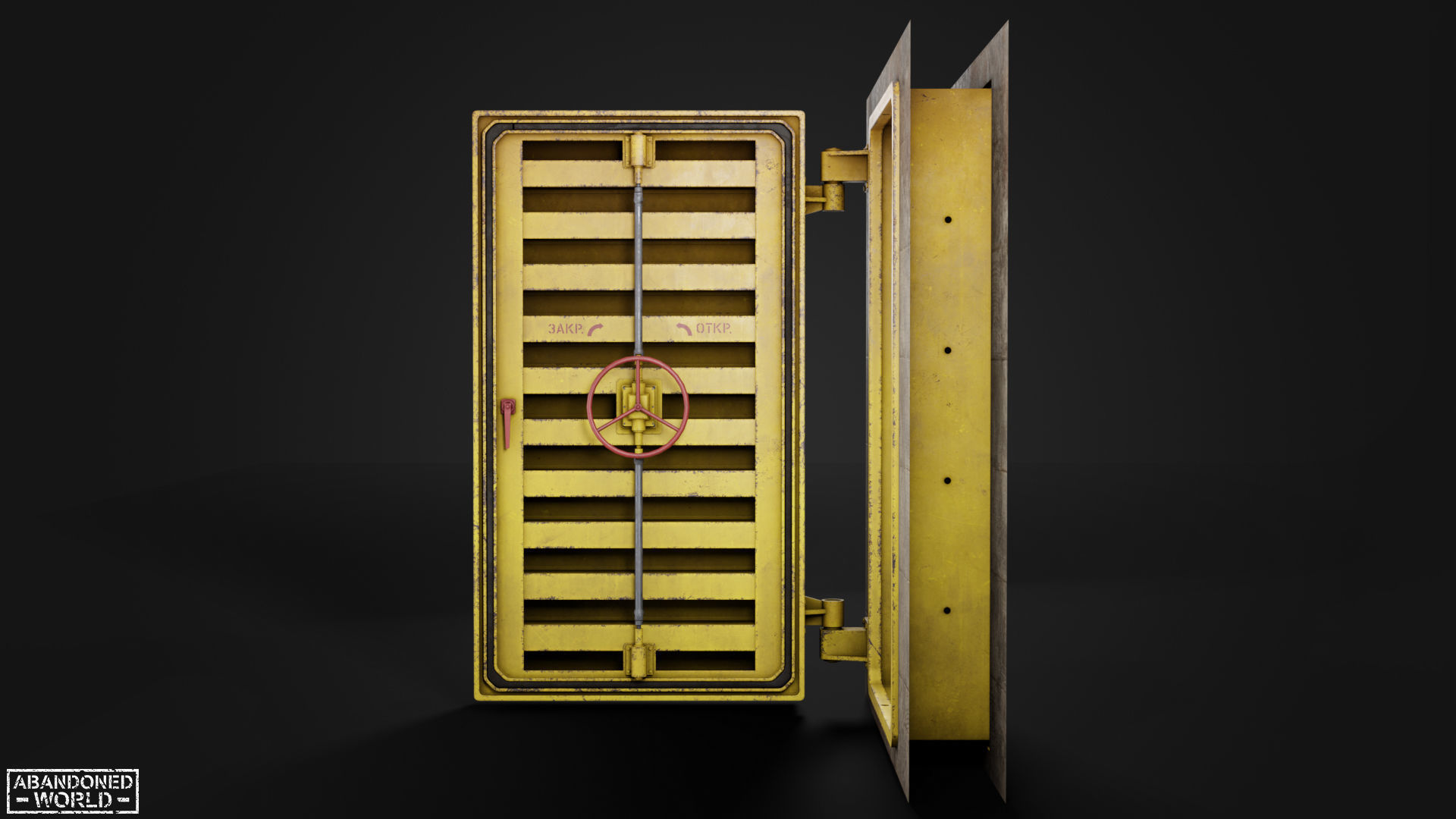 Hermetic Door V Low-poly 3D model_1