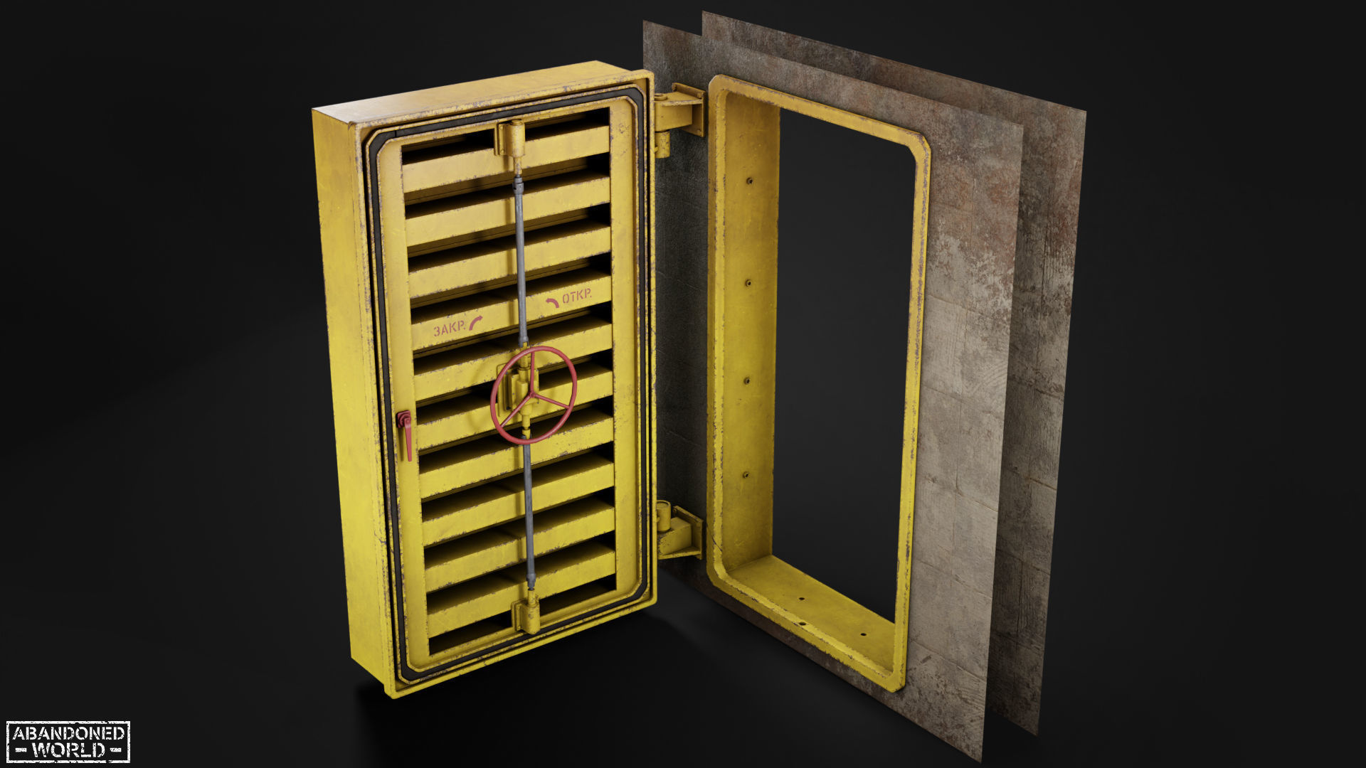 Hermetic Door V Low-poly 3D model_5