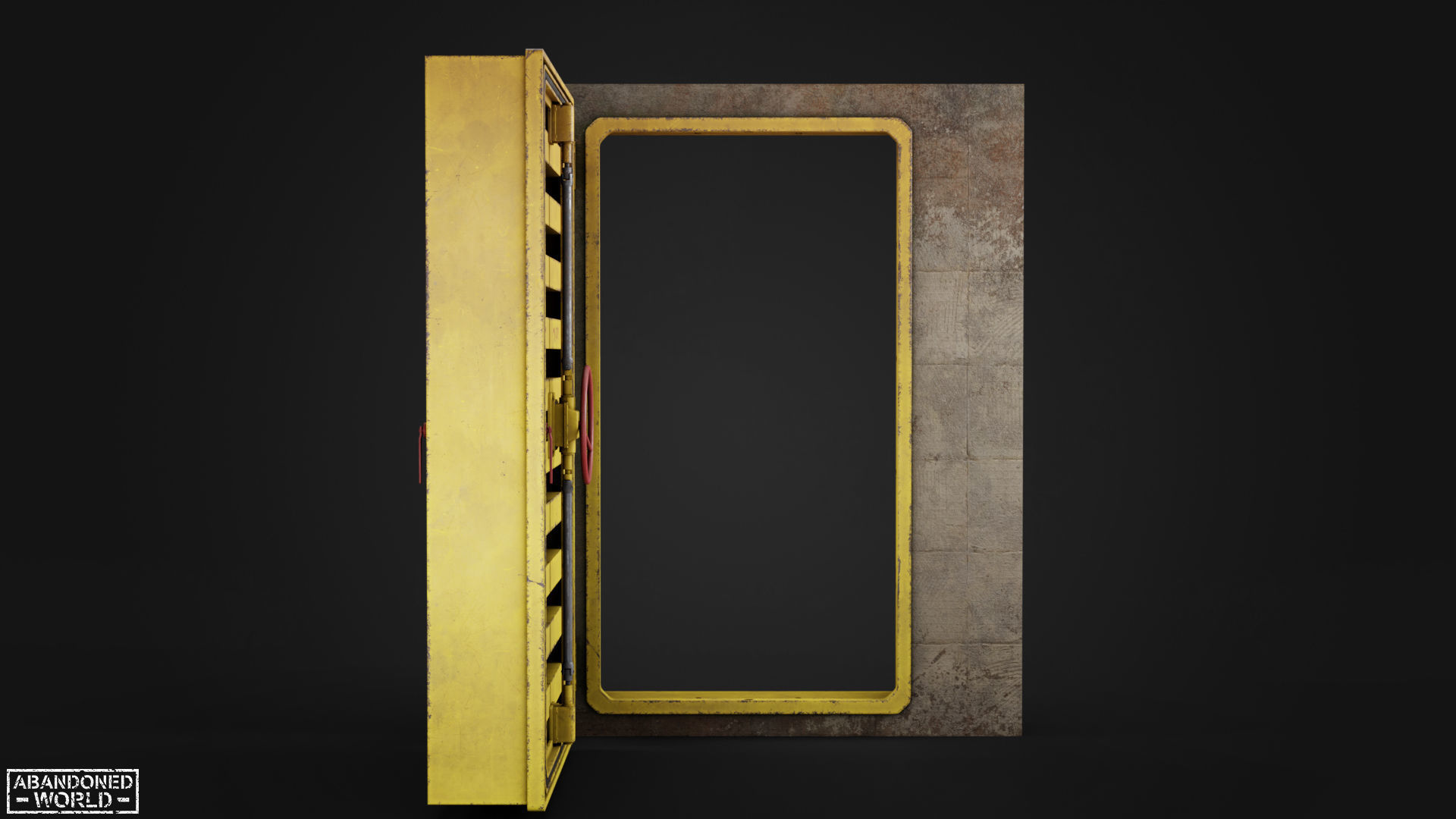 Hermetic Door V Low-poly 3D model_4