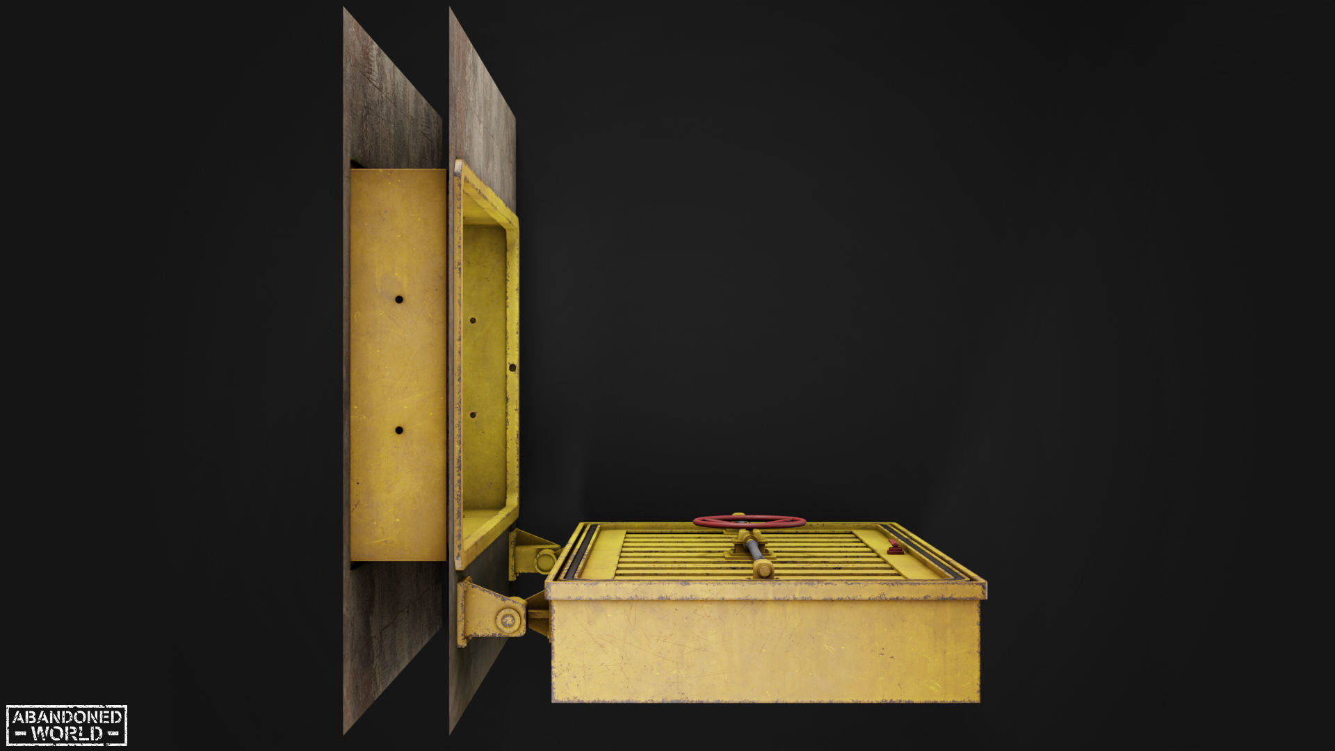 Hermetic Door V Low-poly 3D model_3