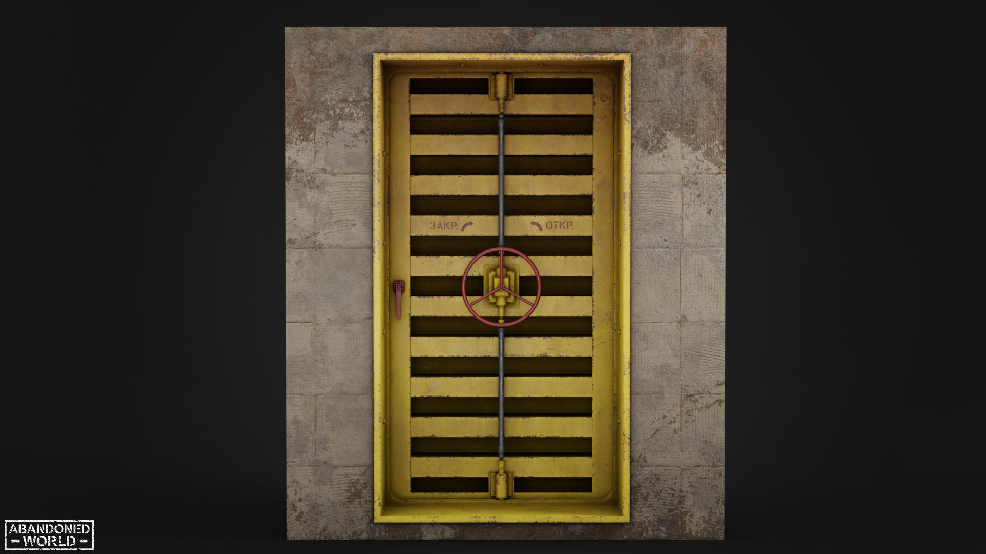 Hermetic Door V Low-poly 3D model_15